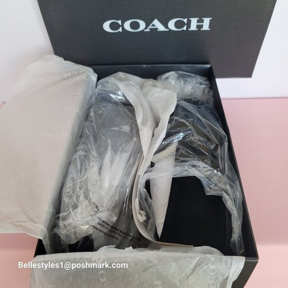 COACH Forest Slipper In Suede- Women’s Size 9B- Black color⭐ - Picture 15 of 16